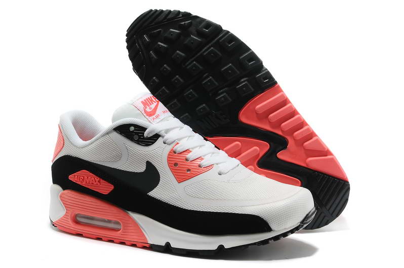 Nike Air Max 90 Chaussures Hommes Pre Tape Blanc Noir Orange